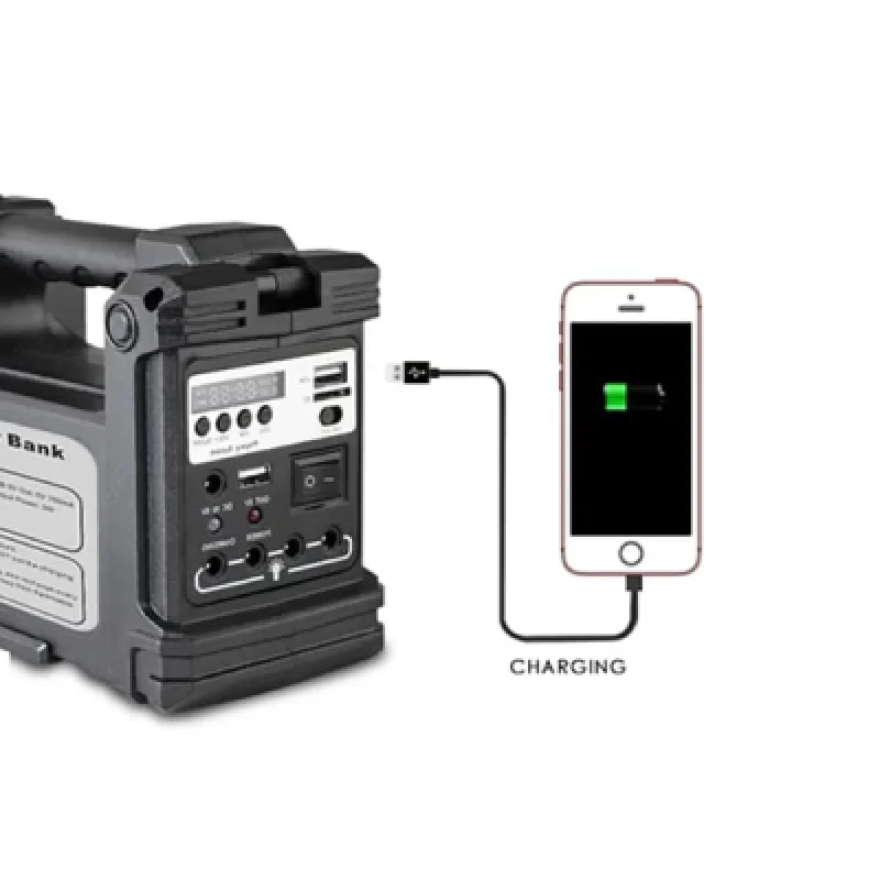 Kit Solar Portátil Cafini CN TY4225FM BT: Energía Solar 12V 20000mAh Carga Rápida y Iluminación para Dispositivos y Más