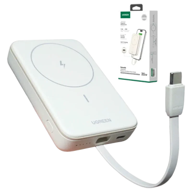 Cargador Inalámbrico Ugreen 10000mAh 20W PB760 Rápido y Portátil⚡