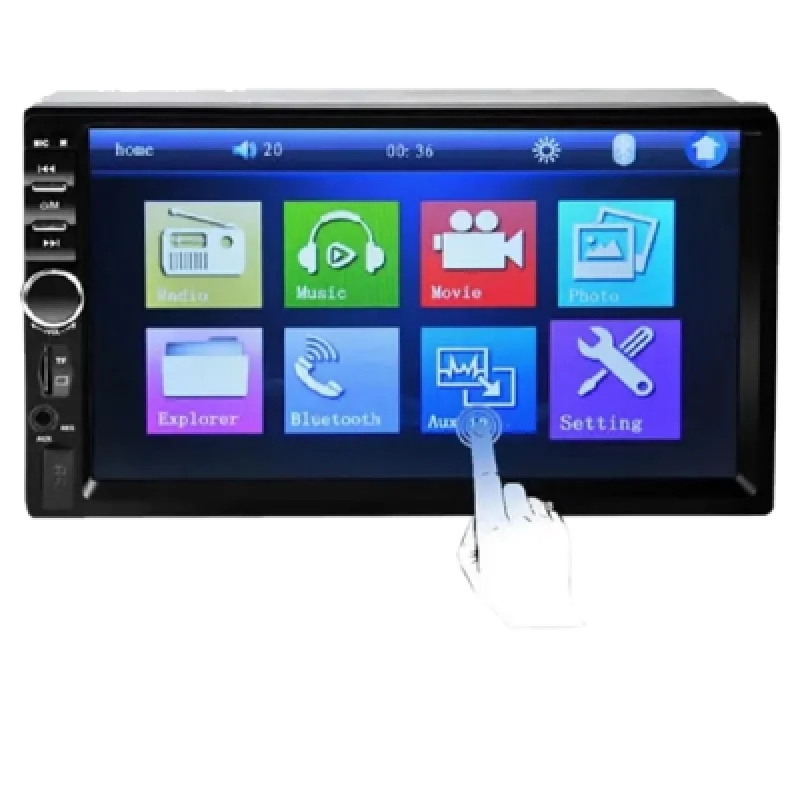 Autoradio 2 Din 7 Pulgadas WinCE con Perilla Soporte MirrorLink y Compatibilidad Android | Conectividad y Entretenimiento para tu Coche