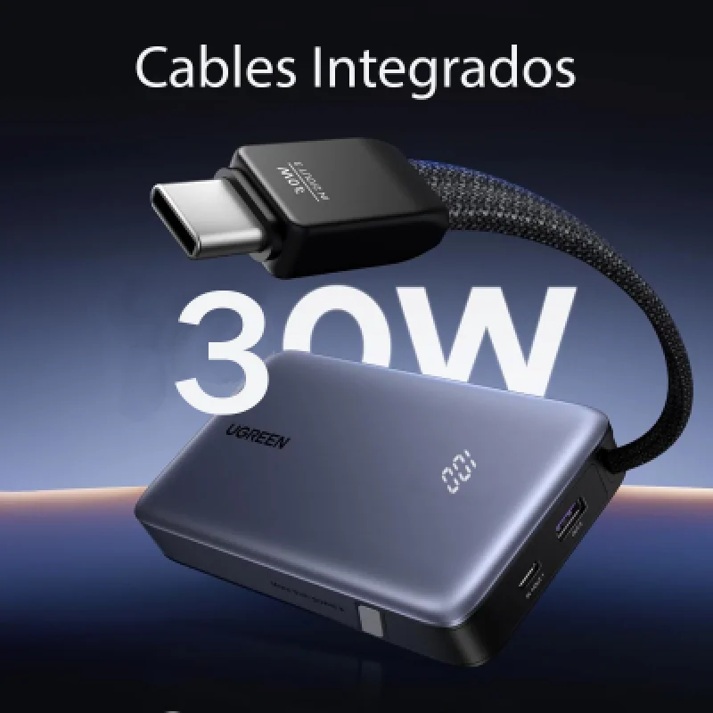 Power Bank Ugreen 20000mAh 30W PB528 | Cargador Portátil USB-C 🔋