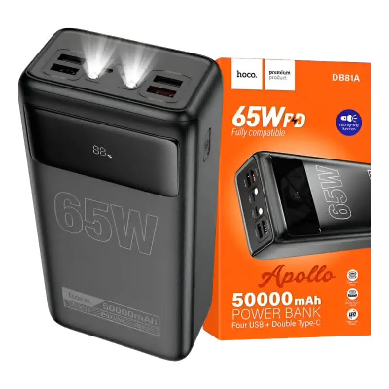 Power Bank Hoco DB81A 50000mAh PD 65W | Cargador Laptop 🔋