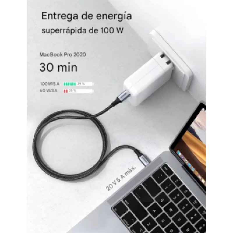Cables USB-C a USB-C UGREEN 70429  2m 100W
