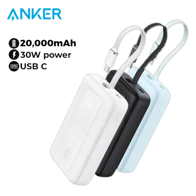 Power Bank Anker Zolo A1689 20000mAh 30W con Cable USB-C Integrado
