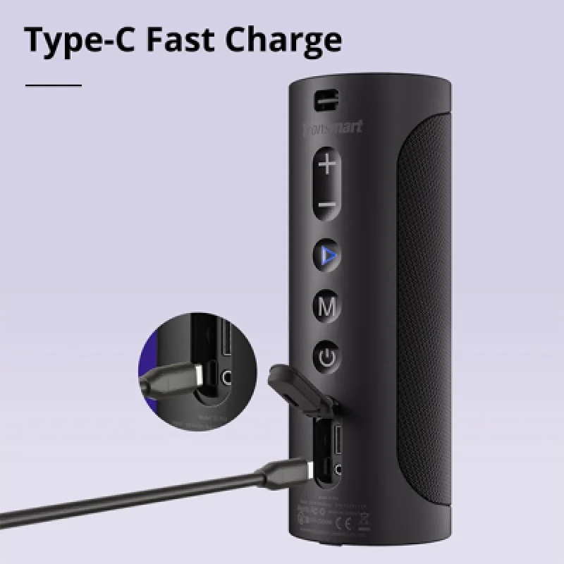 Altavoz Bluetooth Tronsmart T6 Pro | Sonido potente y Banco de Energía Incorporada