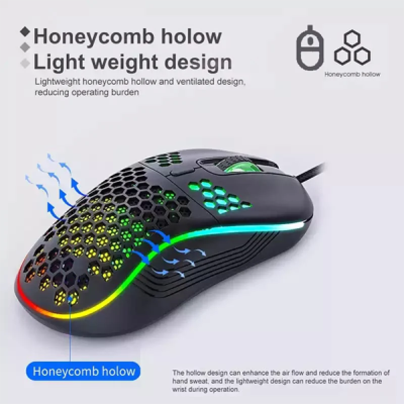 Mouse Gamer iMICE T 98 RGB | Precisión Diseño Futurista y Resistencia para Gamers