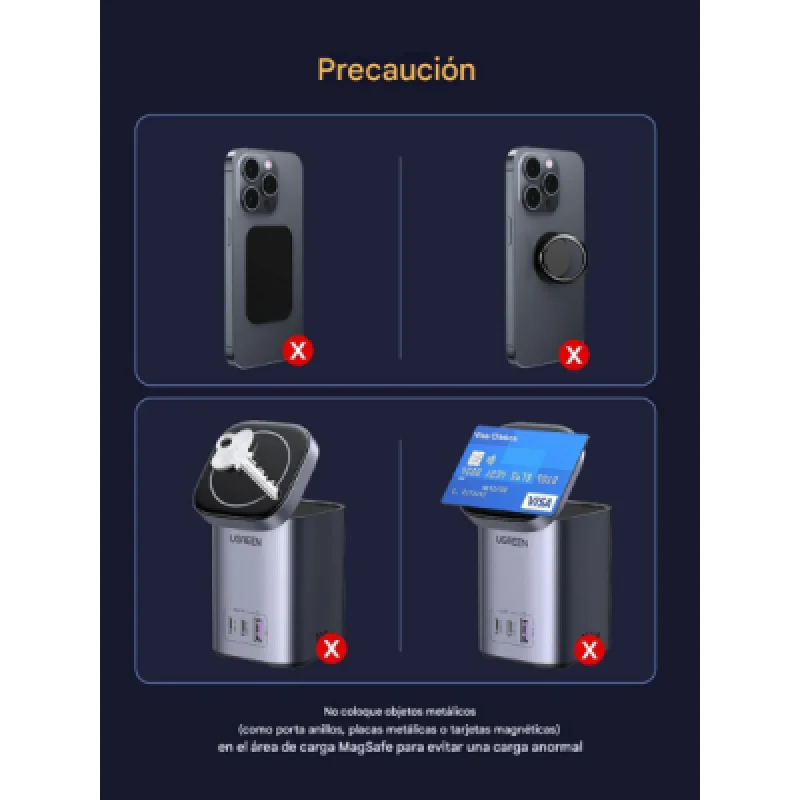 UGREEN CD342 90905 – Estación de Carga GaN 100W con MagSafe