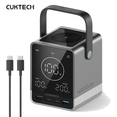Power Bank CUKTECH 30 40000mAh 300W con Carga Rápida y Carga Inalámbrica  🔋⚡