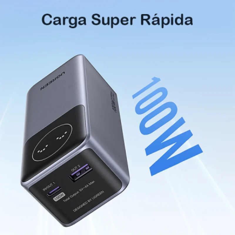Cargador Portátil Ugreen Nexode 12000mAh 100W🔋 Carga Rápida para iPhone Laptop y Más 🚀Envío 24h Perú