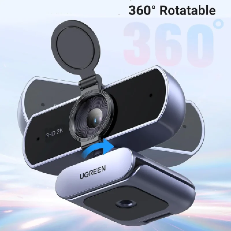 Cámara Web para PC UGREEN CM717 2K FHD USB Autofocus Micrófono Dual🎬