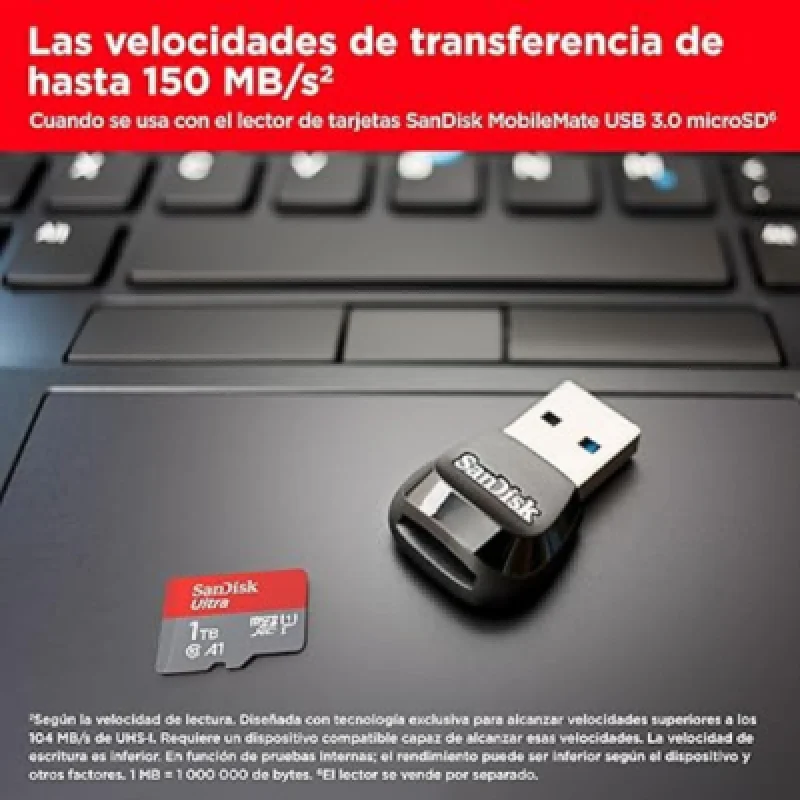 SanDisk Ultra microSDXC 1TB UHS I – Gran Capacidad y Velocidad