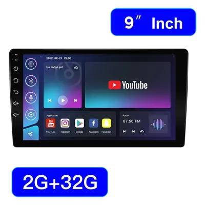 Auto radio Android 1 Din de 9 con 2GB RAM y WiFi integrado"