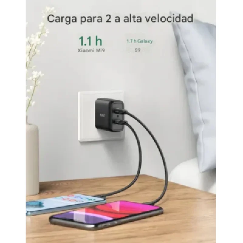 Cargador 2 en 1 Ugreen 20W – USB C + USB A