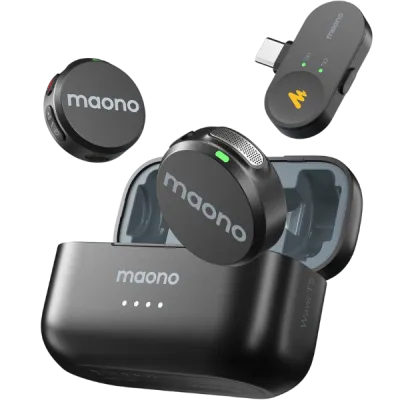 Maono Wave T5: Micrófono Lavalier Inalámbrico Profesional para Creadores