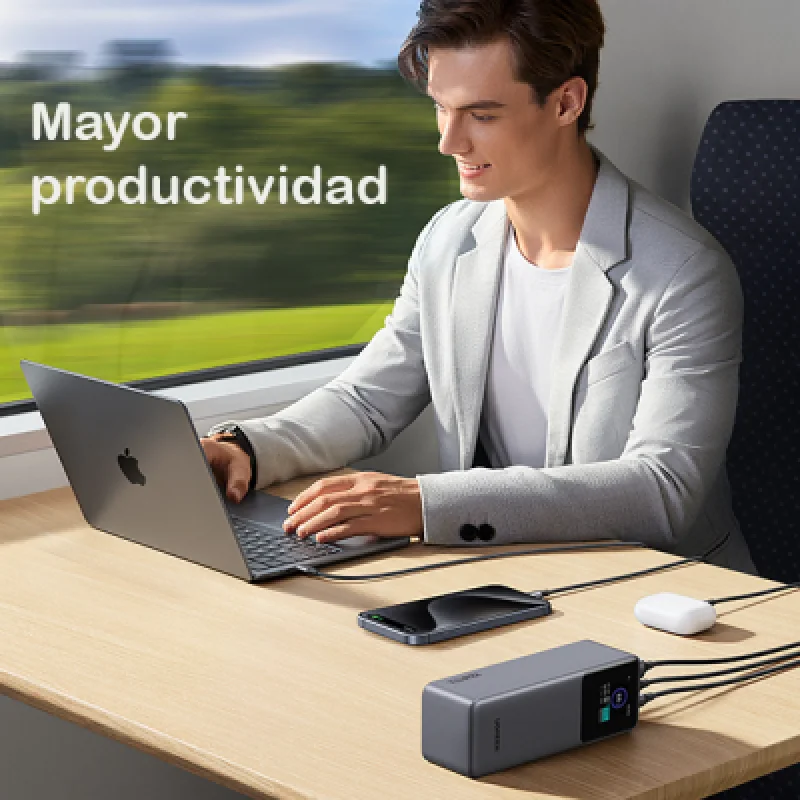 Cargador Portátil Ugreen Nexode 200W 25000mAh| Power Bank Fast Charger para Laptop y Celular✨