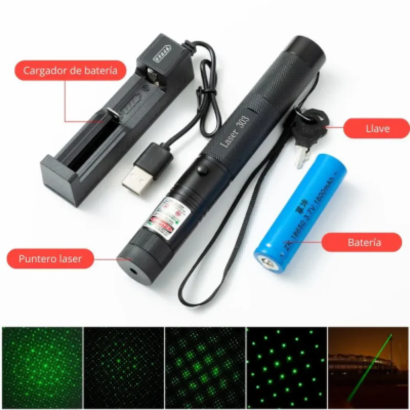 Puntero laser luz verde CAFINI CN-303 3000m portátil recargable