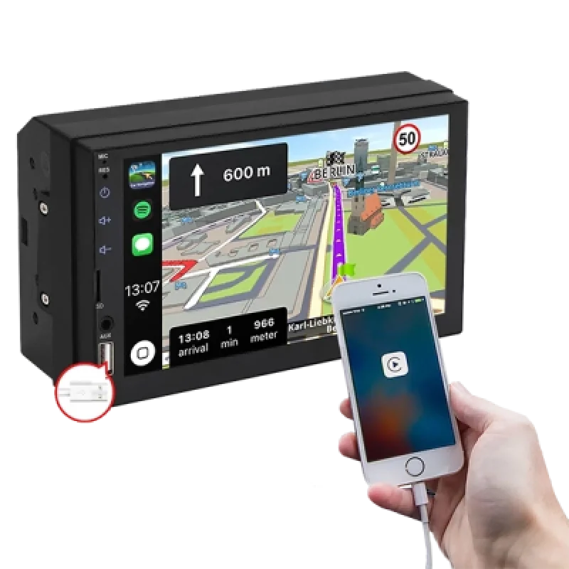 Autoradio 2 Din 7 Pulgadas WinCE con Soporte MirrorLink Compatible con Android | Entretenimiento y Conectividad para tu Coche