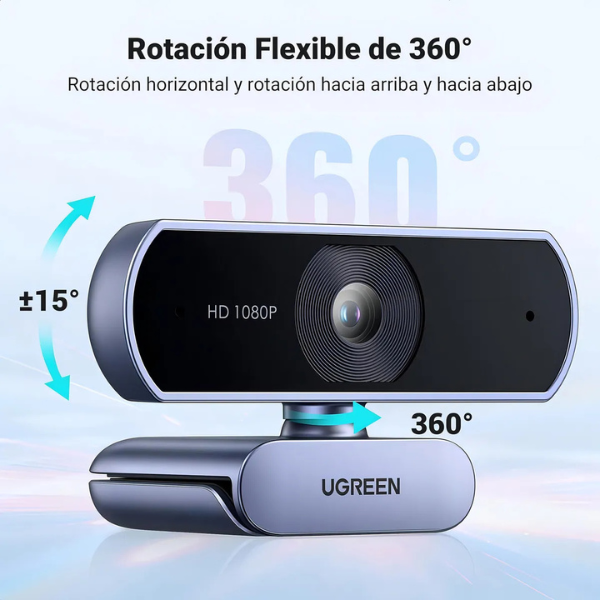 Cámara Web UGREEN CM678 1080P con Micrófono Incorporado – Modelo 15728