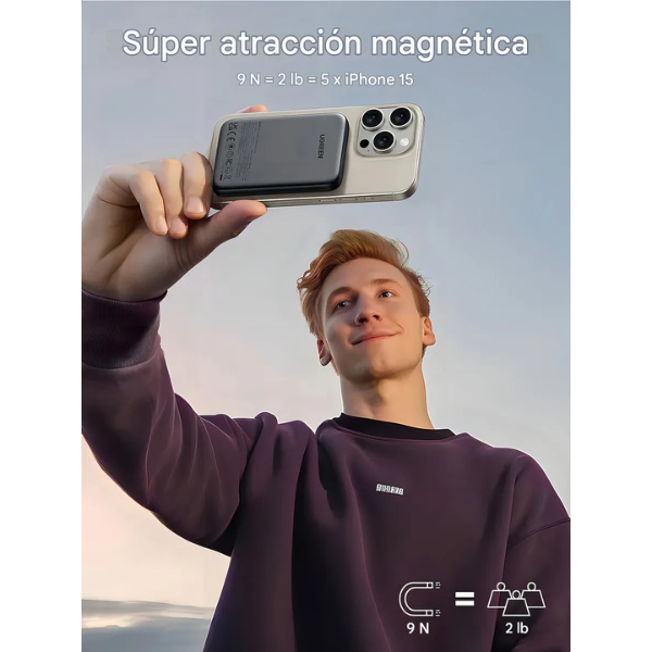 Power Bank UGREEN PB560 Magnético 5000 mAh – Modelo 25866