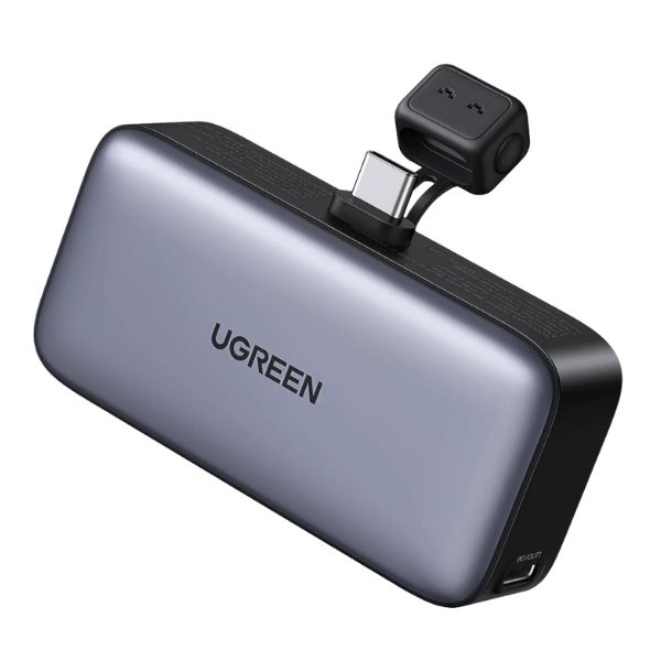 Power Bank UGREEN PB503 5000 mAh con carga rápida 20 W y conector USB‑C integrado