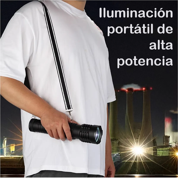 ⭐Linterna LED Recargable Lidimi LD-L1422A 50W 5800lm Largo Alcance 3000m