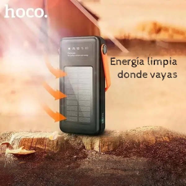 🔋Cargador Solar Portátil Hoco DB33 30000mAh 22.5W