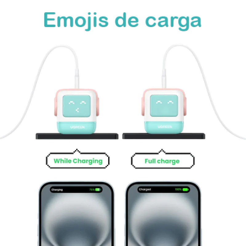 Cargador Rápido Ugreen UNO 65W GaN 3 Puertos✨ideal para iPhone MacBook y otros✔