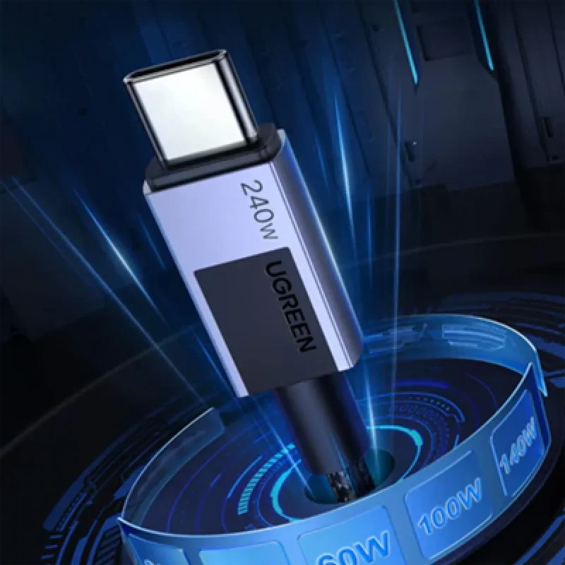 Cable USB-C Ugreen 240W Carga Rápida PD 3.1 Trenzado 1m 2m