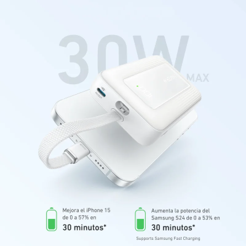 🔋 Power Bank Anker Zolo 20000mAh 30W USB-C | Carga Rápida