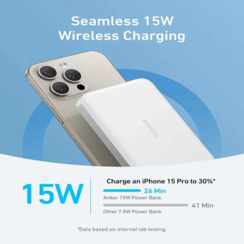 🔋​ Power Bank Anker MagGo 10000mAh Slim Qi2 15W USB-C 30W