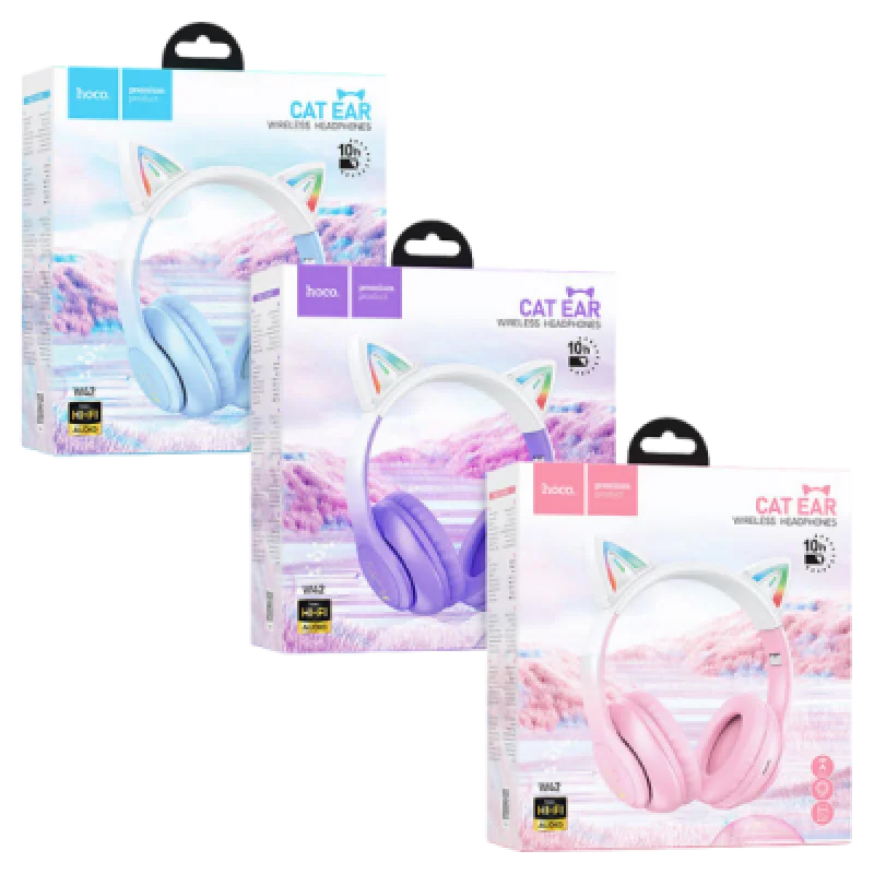 Auriculares Inalámbricos Hoco W42   Orejas de Gato LED
