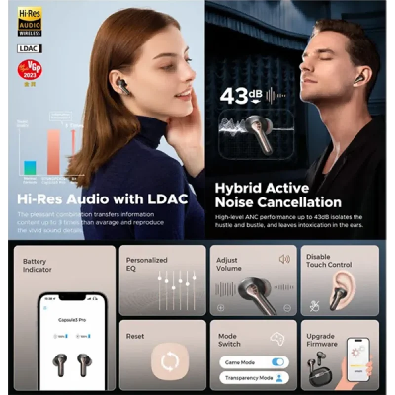 Audífonos Bluetooth Soundpeats Capsule3 Pro🎧