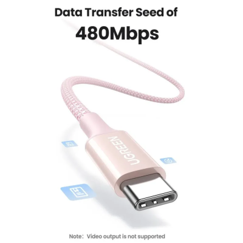 Cable USB-C a USB-C 100W UGREEN PD Carga Rápida 5A