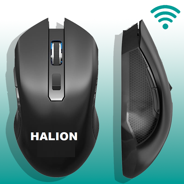Mouse Inalámbrico Halion HA-790W | Conectividad Bluetooth, Ergonomía y Alta Sensibilidad para Oficina y Hogar