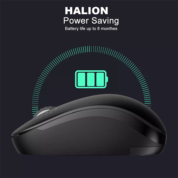 Mouse Inalámbrico Halion HA-790W | Conectividad Bluetooth, Ergonomía y Alta Sensibilidad para Oficina y Hogar